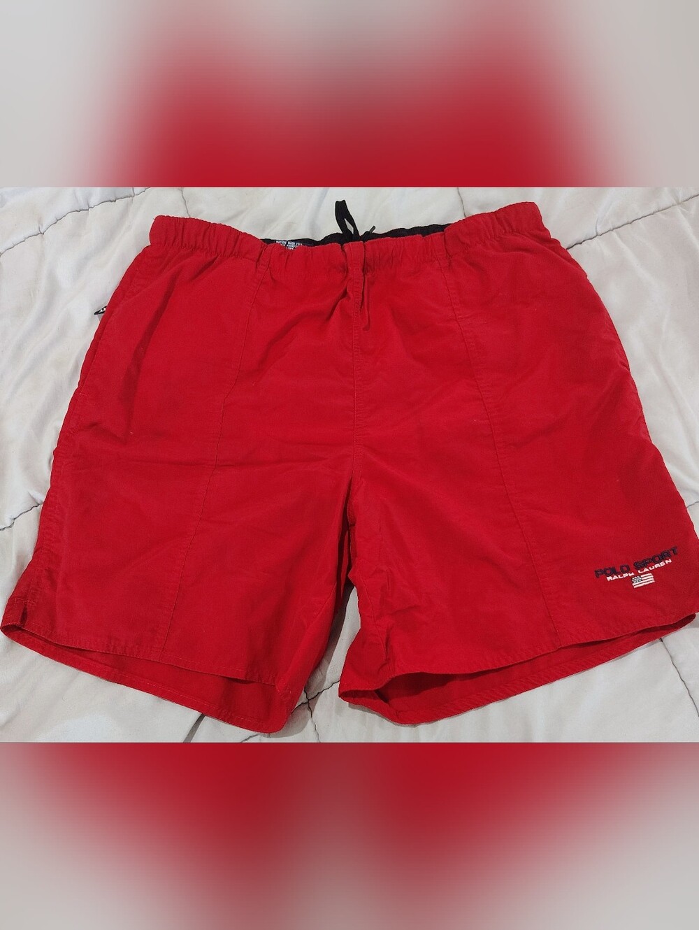 Polo by Ralph Lauren Red Men's Swim Shorts Polo Sport Size Medium